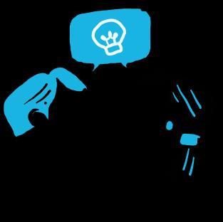 two people conversing over an idea
