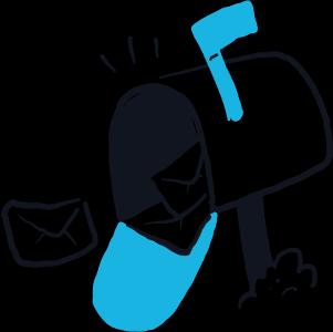 open mailbox with letters