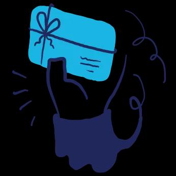 hand holding a gift card